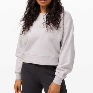 Lululemon Perfectly Oversized Crop Crew Chrome gray 10 sweatshirt